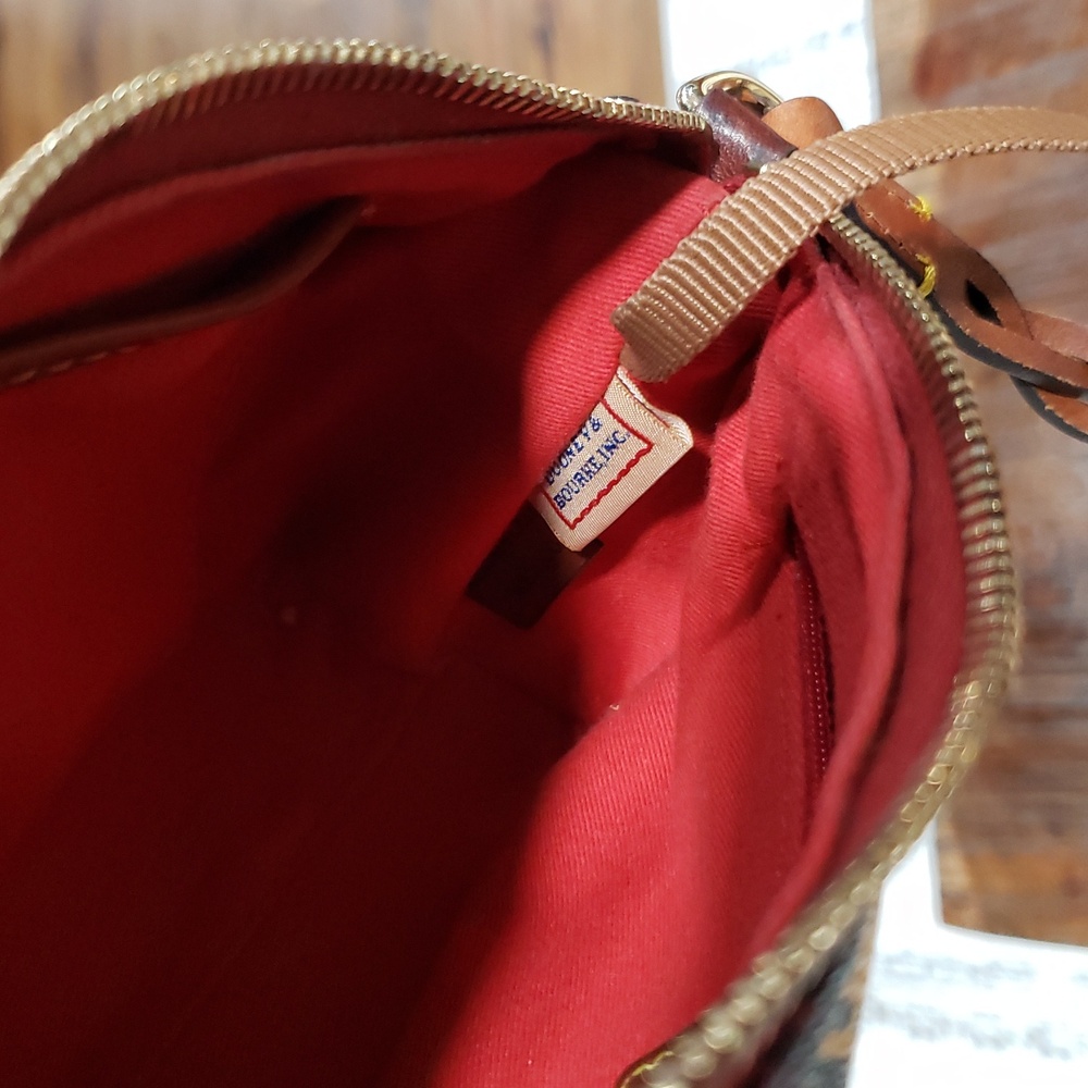 Dooney & Bourke Windsor Tartan Barrel Bag - Red, Green, Yellow - Picture 14 of 16
